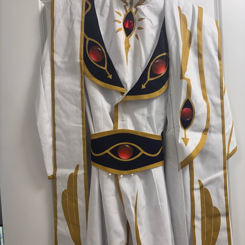 White and Gold Emperor Costume for me brand new Medium
